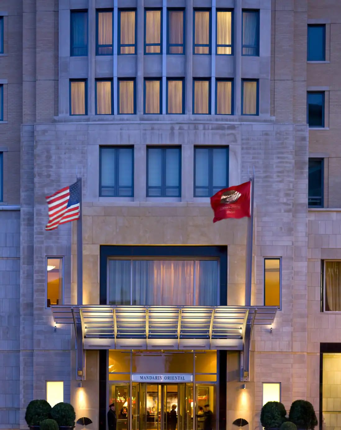 Mandarin Oriental Boston-exterior-at-night - urban wellness hotel